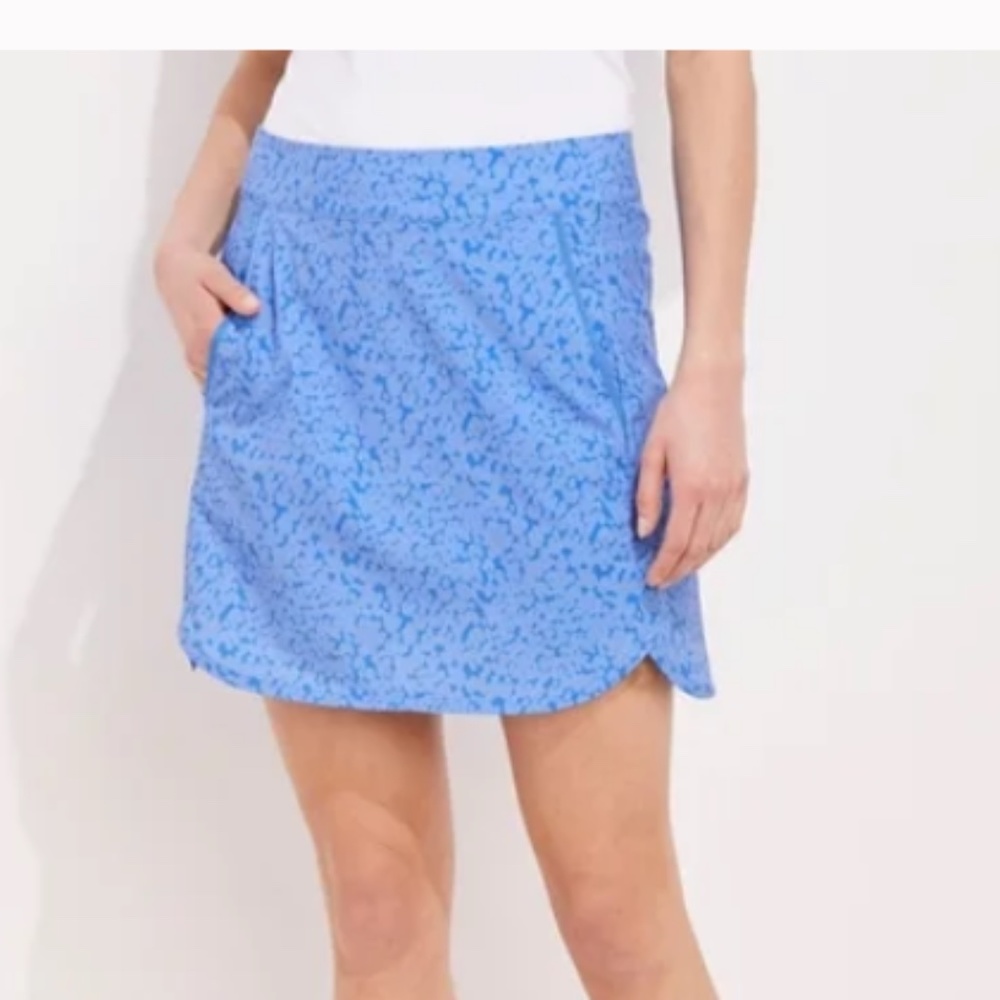 New Vineyard Vines Performance Skort Sz LARGE Blue Tide Skirt w/ Shorts NWT